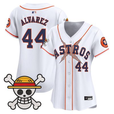 Women's Houston Astros x One Piece Vapor Premier Limited Jersey - White / Yordan Alvarez
